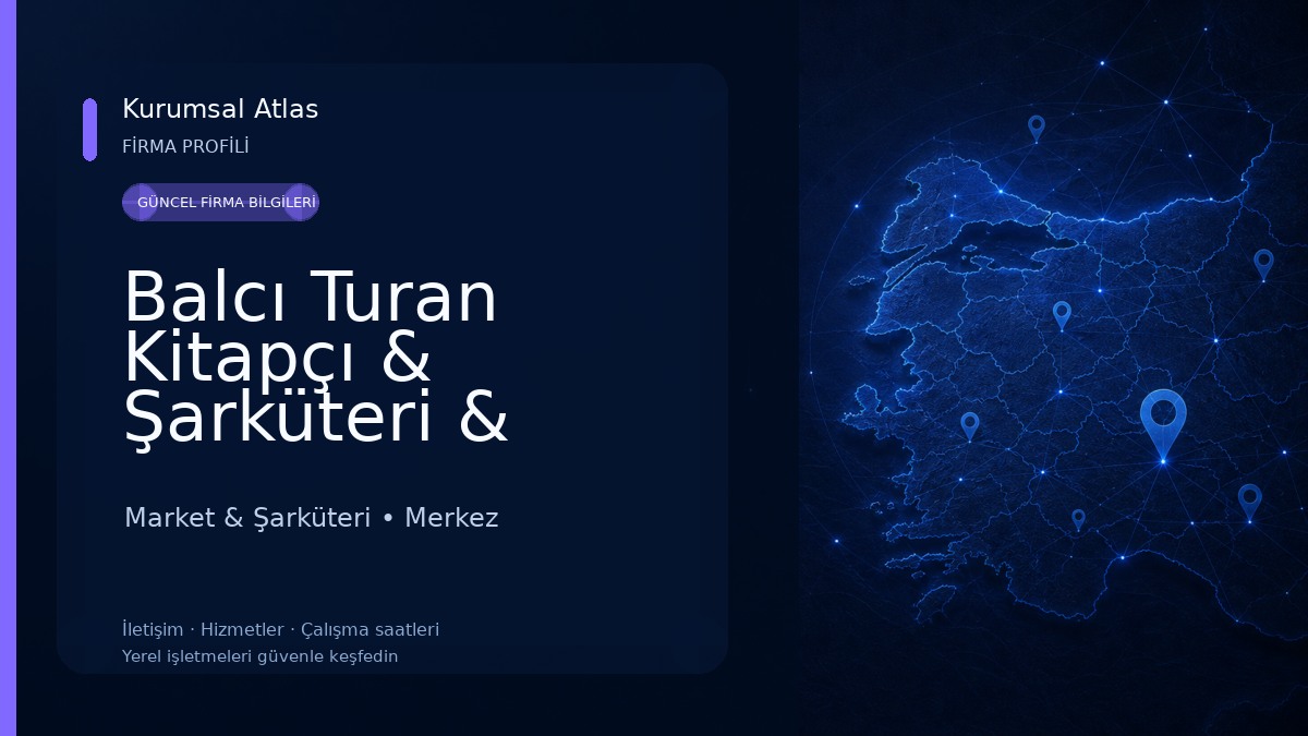Balcı Turan Kitapçı & Şarküteri & Yöresel ürünler Market & Şarküteri