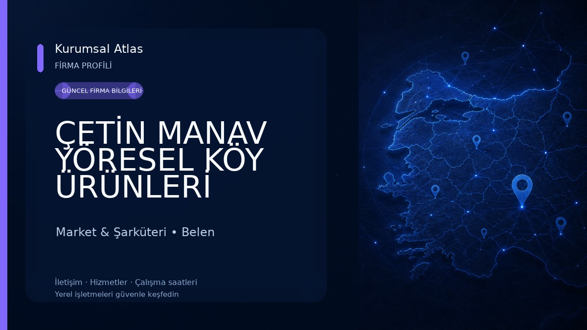 ÇETİN MANAV YÖRESEL KÖY ÜRÜNLERİ 