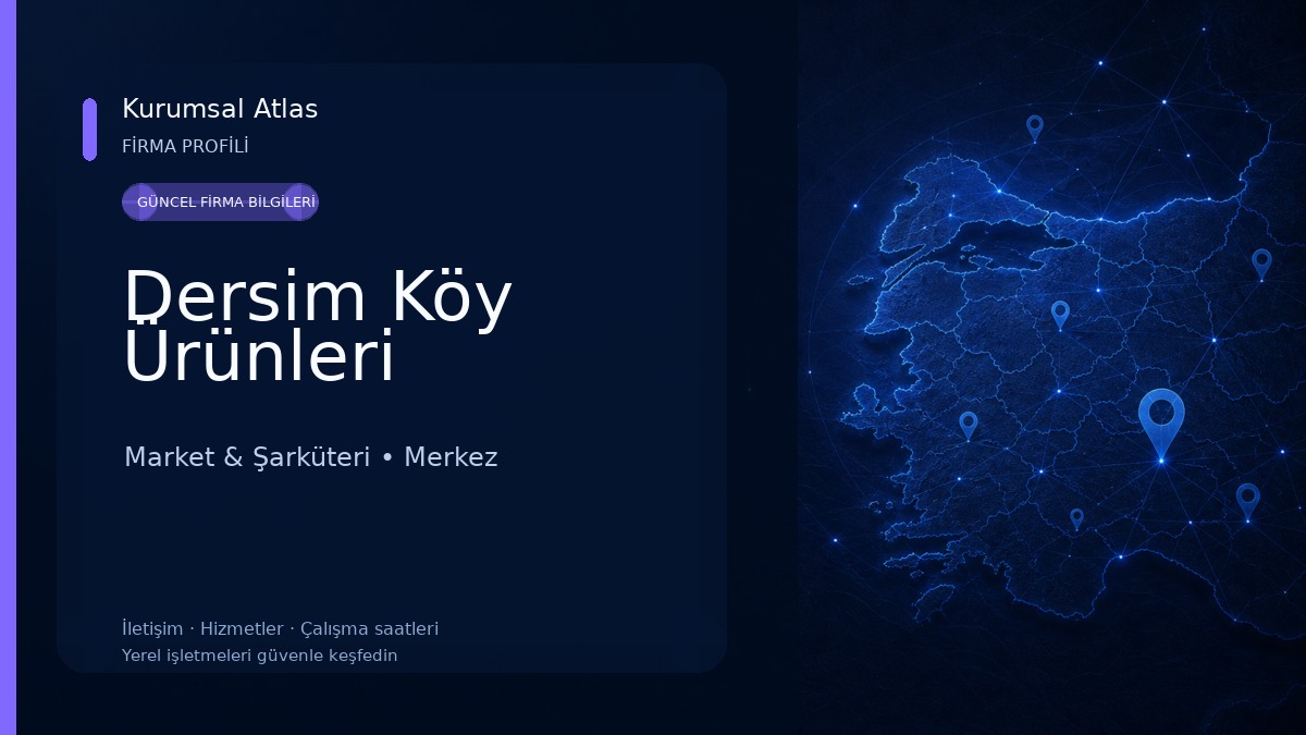 Dersim Köy Ürünleri 
