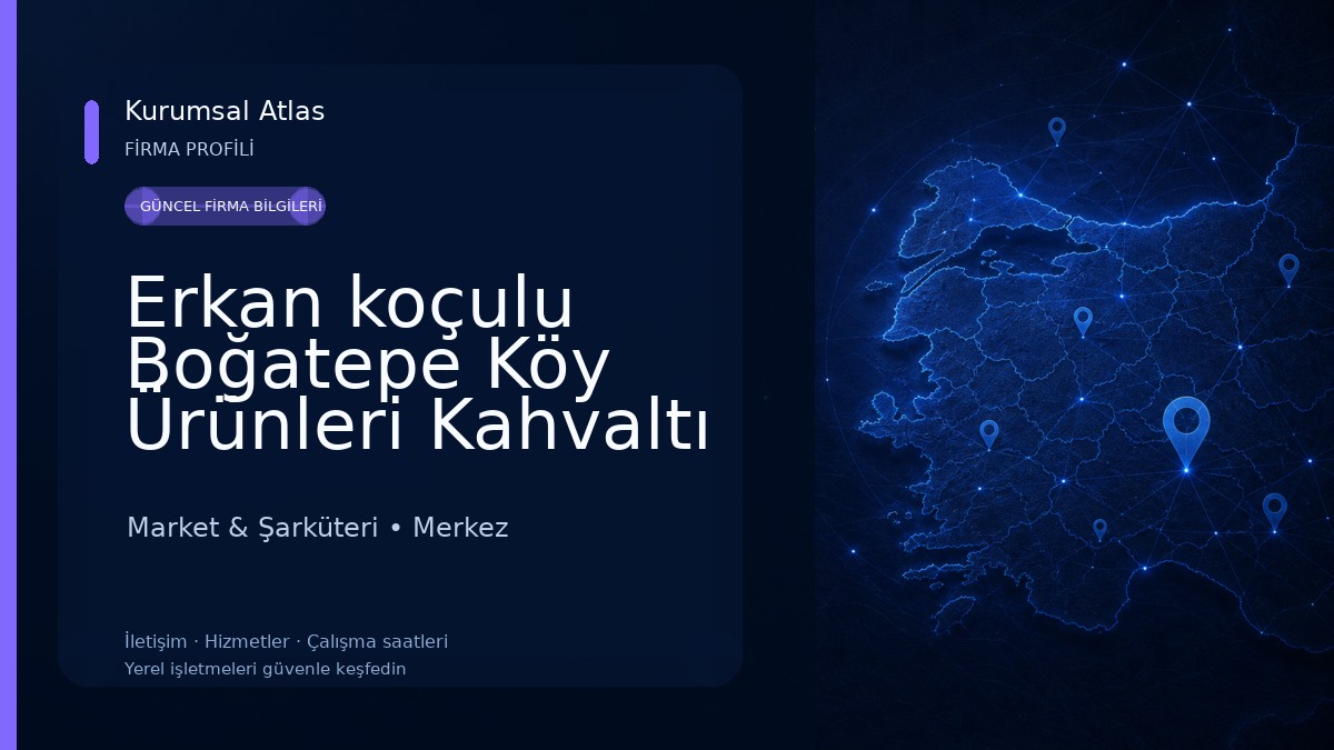 Erkan koçulu Boğatepe Köy Ürünleri Kahvaltı Salonu Market & Şarküteri