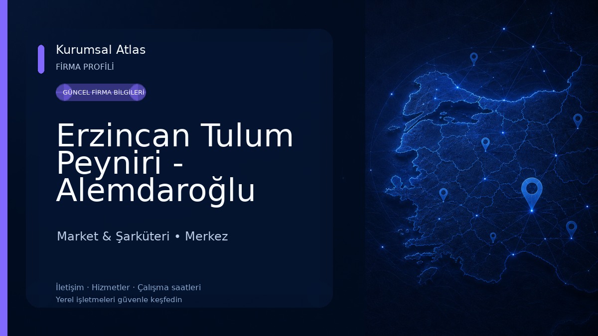Erzincan Tulum Peyniri - Alemdaroğlu Gıda