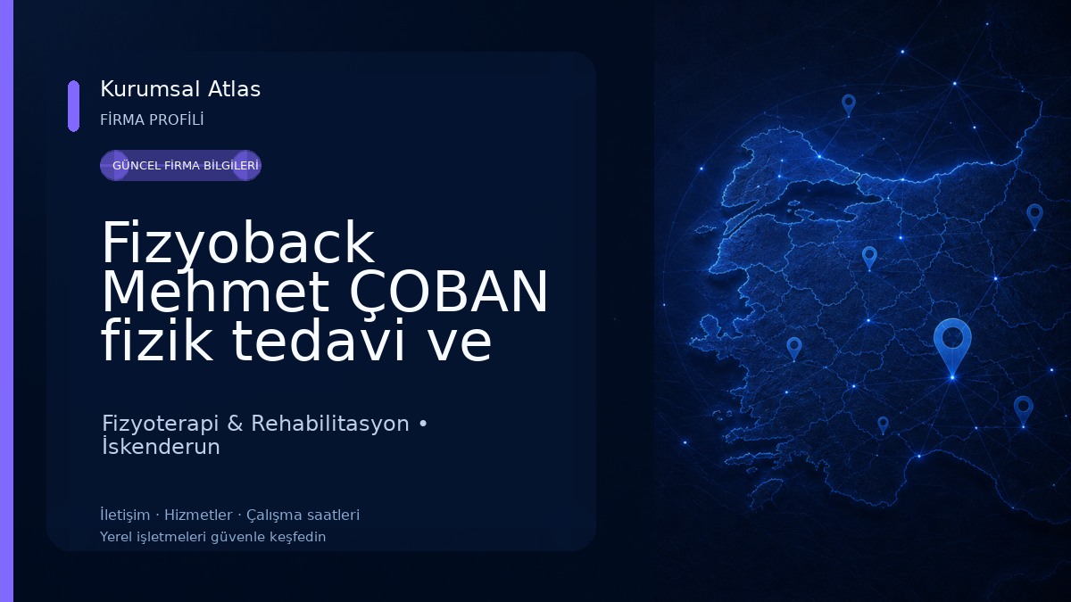 Fizyoback Mehmet ÇOBAN fizik tedavi ve pilates merkezi Fizyoterapi & Rehabilitasyon