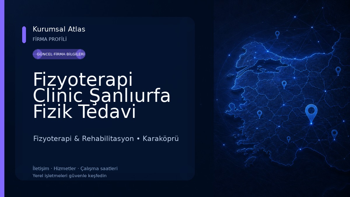 Fizyoterapi Clinic Şanlıurfa Fizik Tedavi 