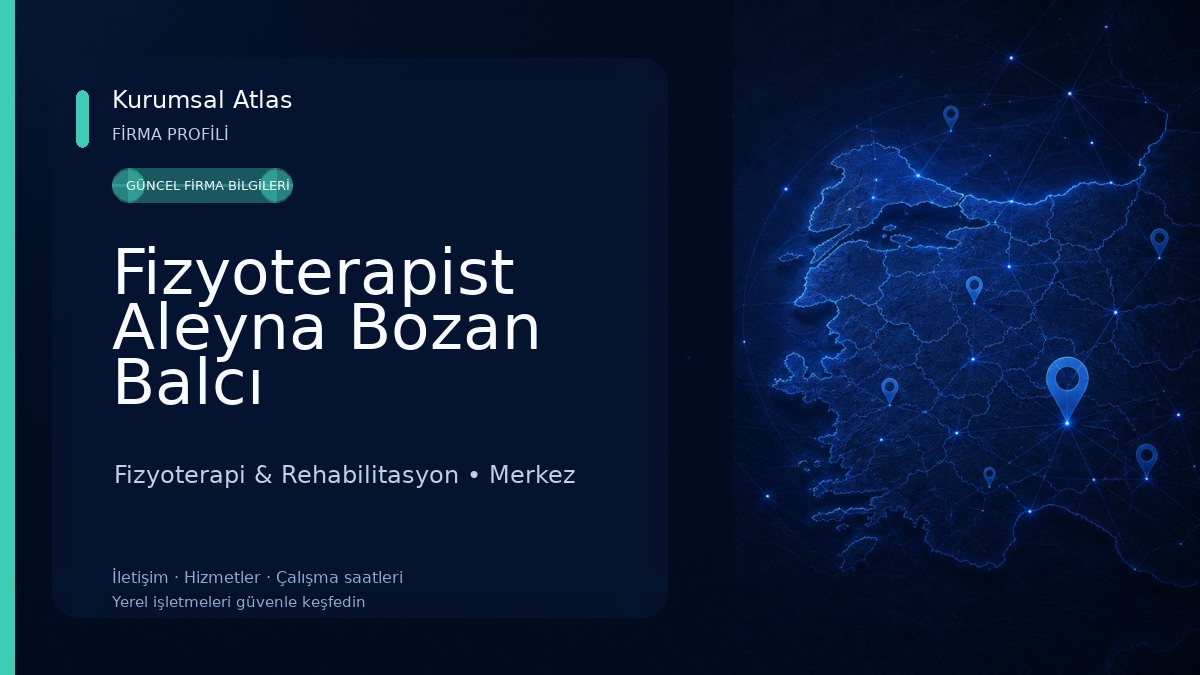 Fizyoterapist Aleyna Bozan Balcı 