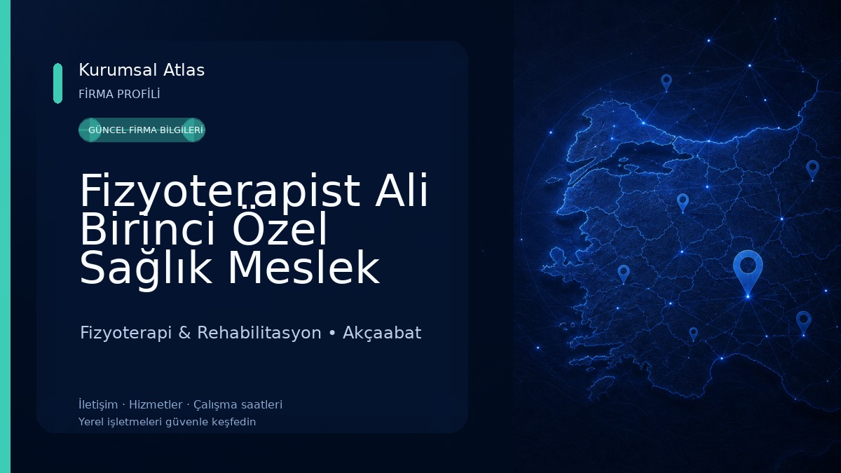 Fizyoterapist Ali Birinci Özel Sağlık Meslek Hizmet Birimi Fizyoterapi & Rehabilitasyon