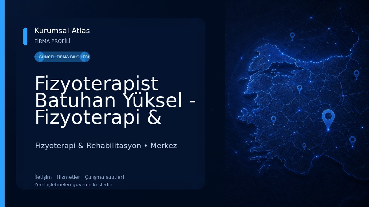 Fizyoterapist Batuhan Yüksel - Fizyoterapi & Pilates