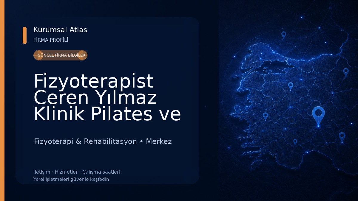 Fizyoterapist Ceren Yılmaz Klinik Pilates ve Fizyoterapi Merkezi Fizyoterapi & Rehabilitasyon