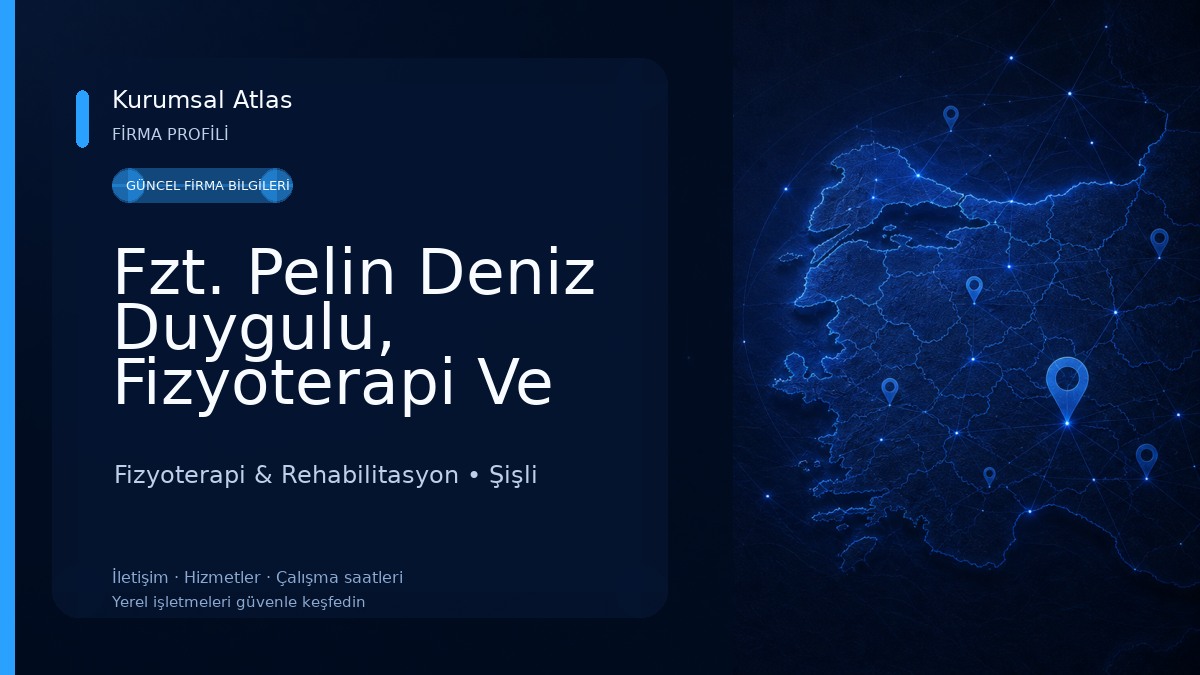 Fzt. Pelin Deniz Duygulu, Fizyoterapi Ve Rehabilitasyon 