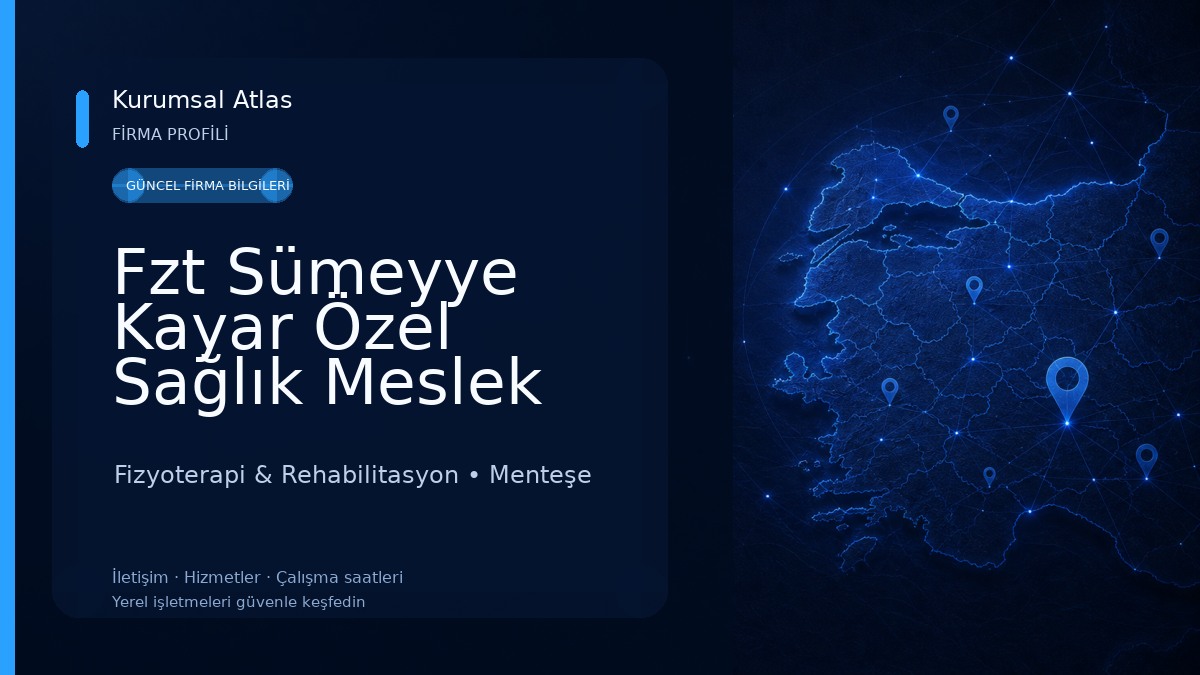 Fzt Sümeyye Kayar Özel Sağlık Meslek Hizmet Birimi Fizyoterapi & Rehabilitasyon