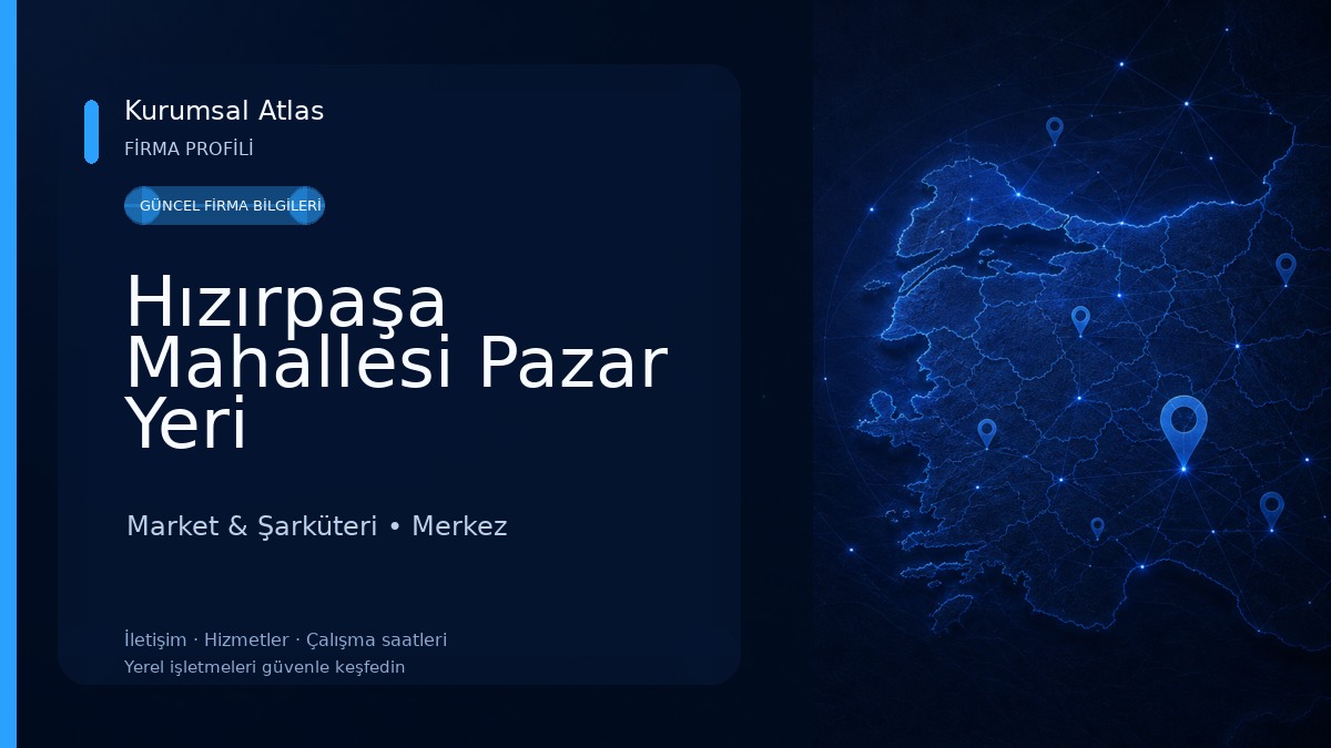 Hızırpaşa Mahallesi Pazar Yeri