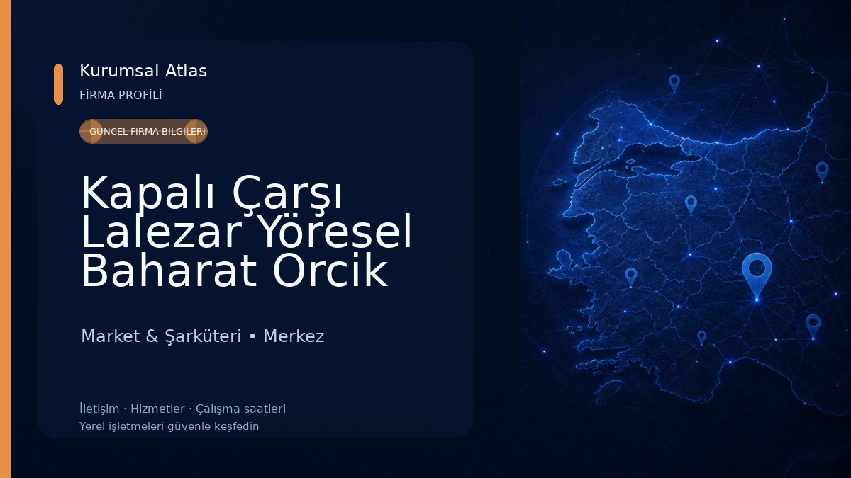 Kapalı Çarşı Lalezar Yöresel Baharat Orcik Şarküteri manav