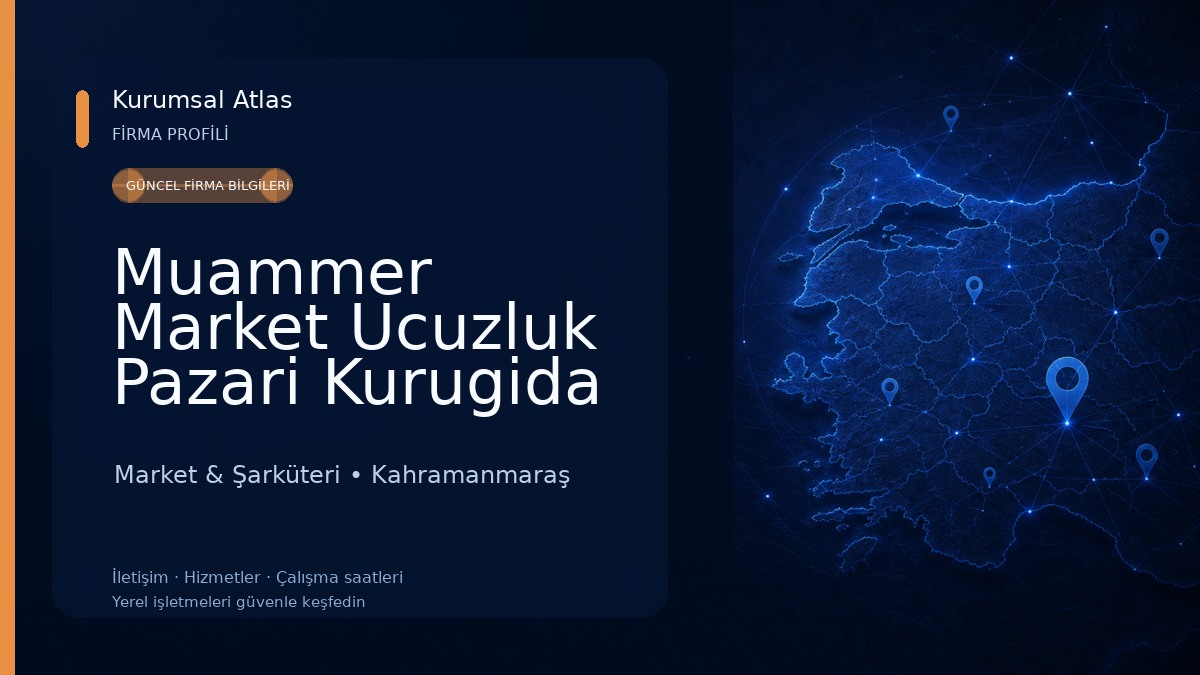 Muammer Market Ucuzluk Pazari Kurugida & Şarkuteri Market & Şarküteri